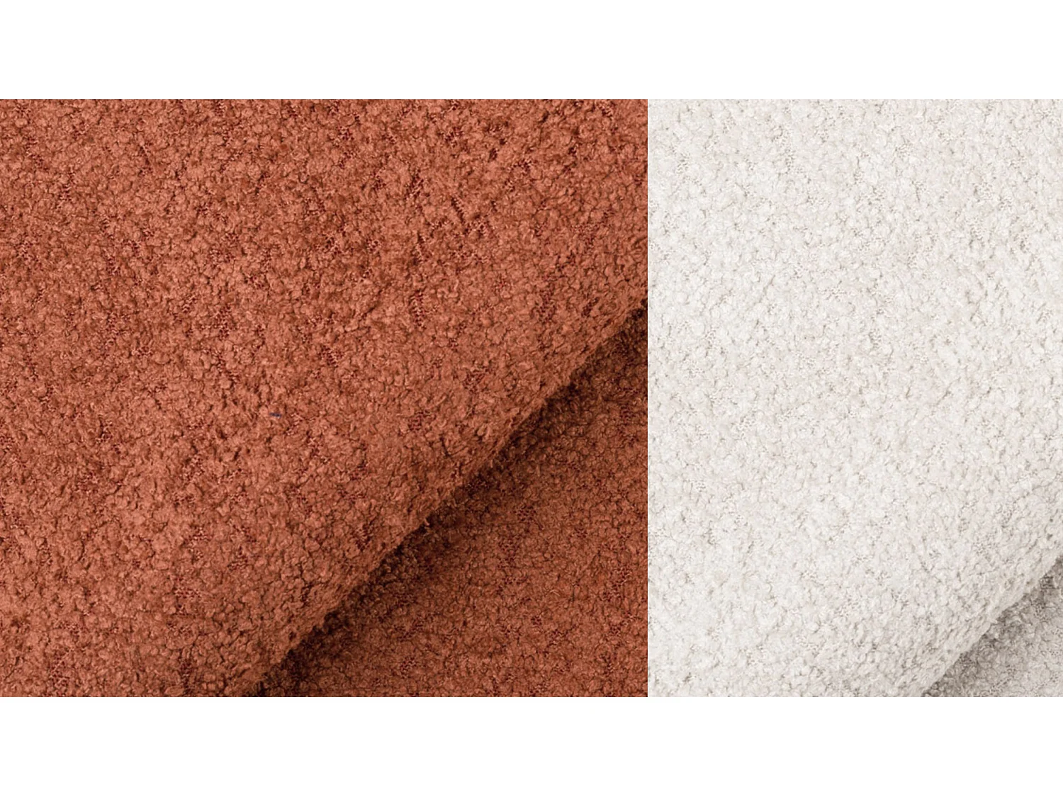 Canapé d'angle 5 places CALME, tissu orange foncé