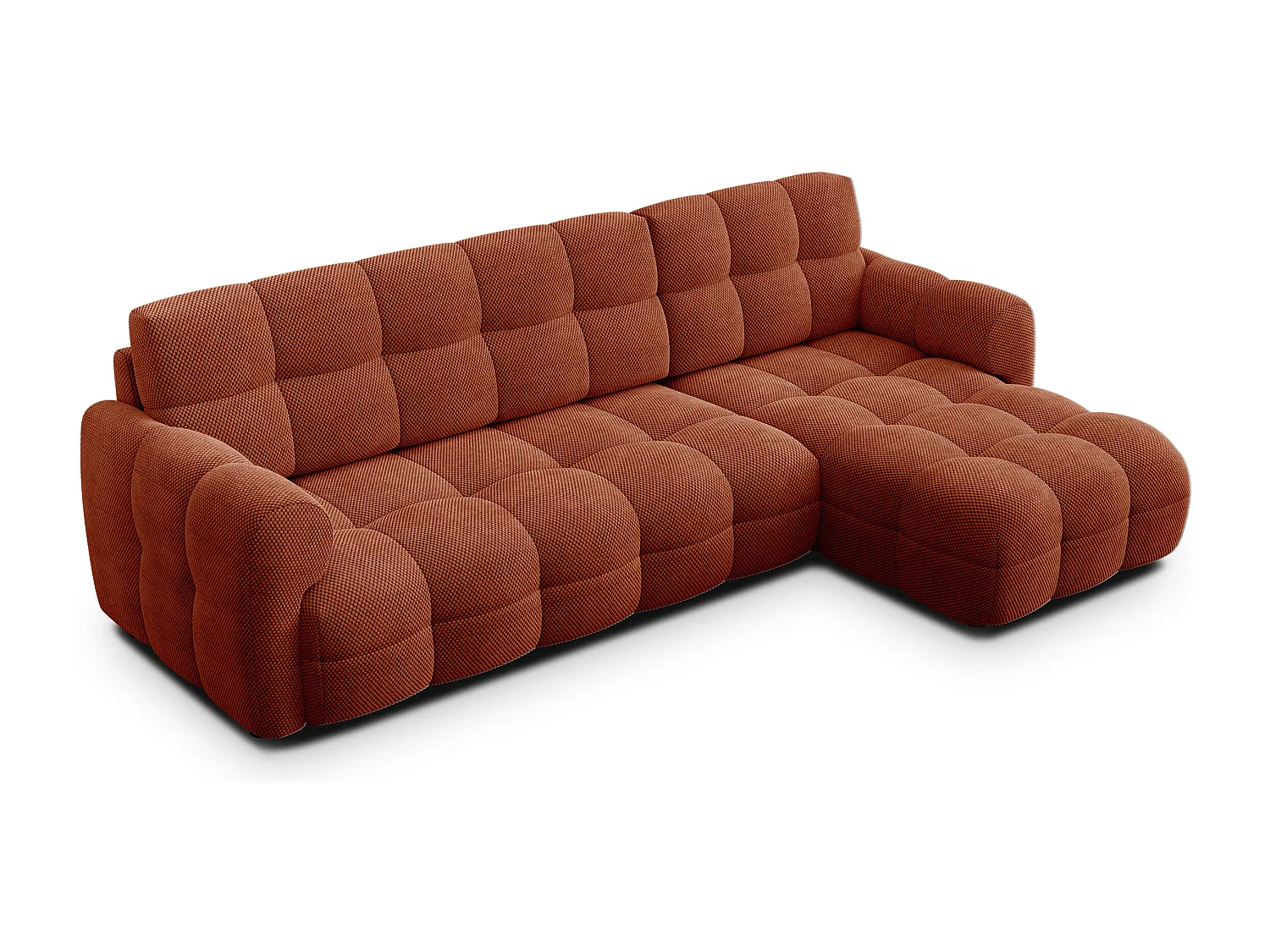 Ecksofa 4-Sitzer rechts MELLOW, dunkelorange