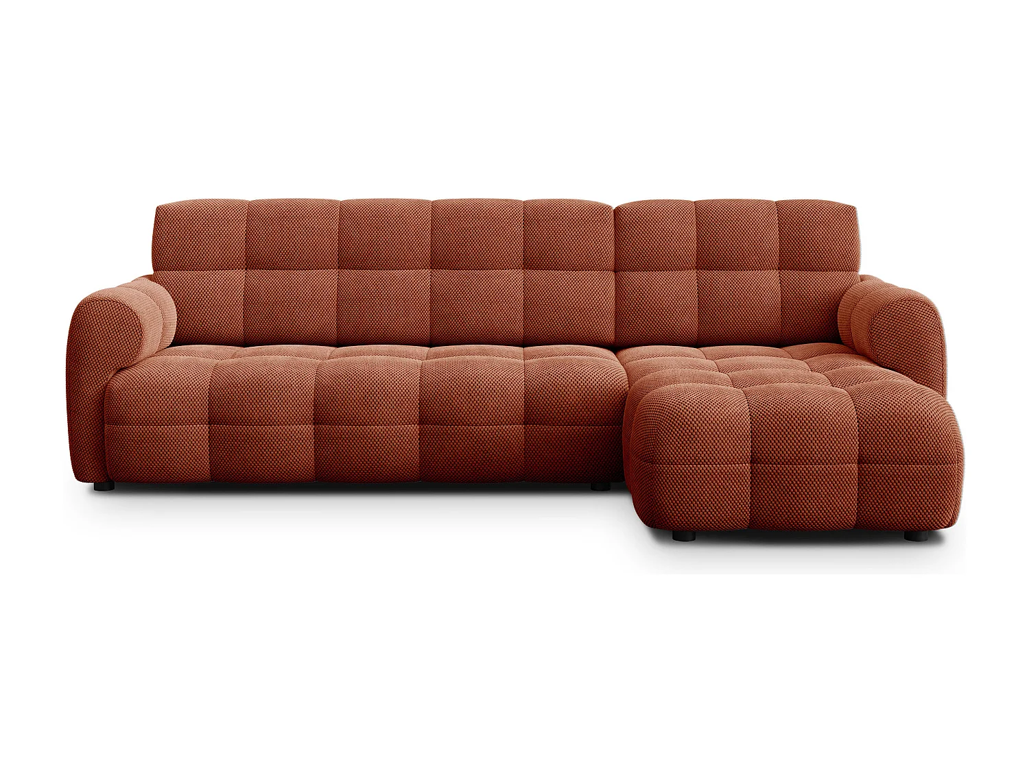 Ecksofa 4-Sitzer rechts MELLOW, dunkelorange