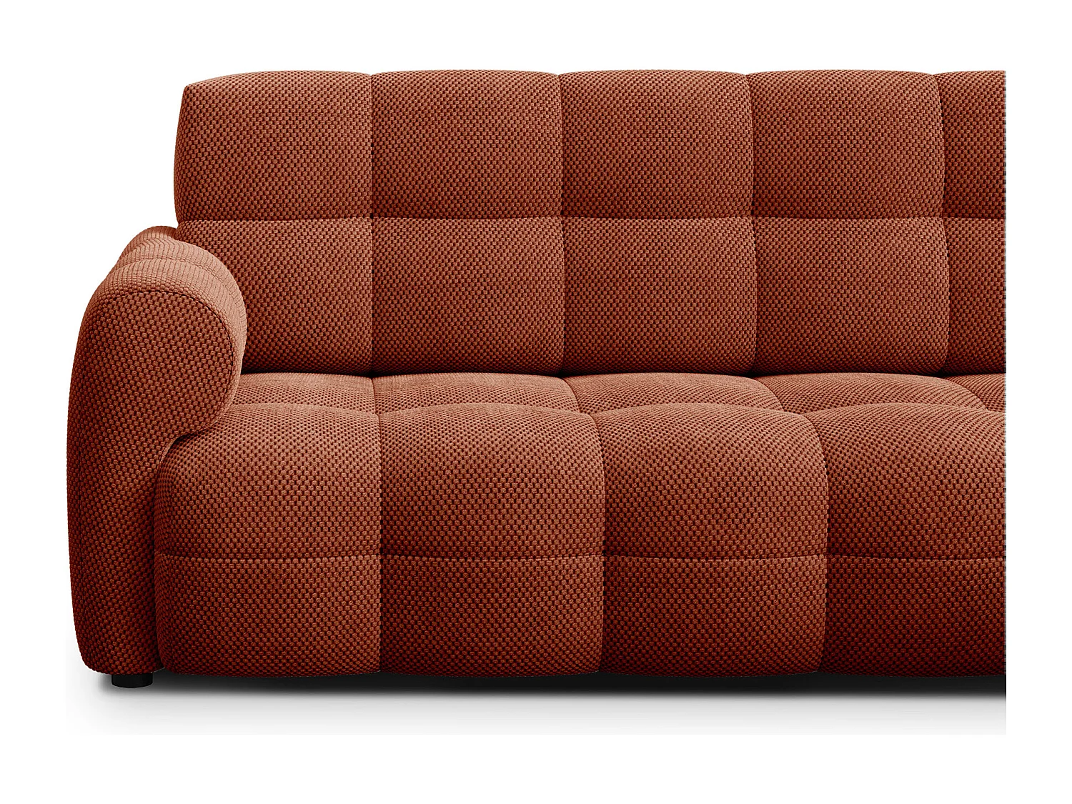 Ecksofa 4-Sitzer rechts MELLOW, dunkelorange