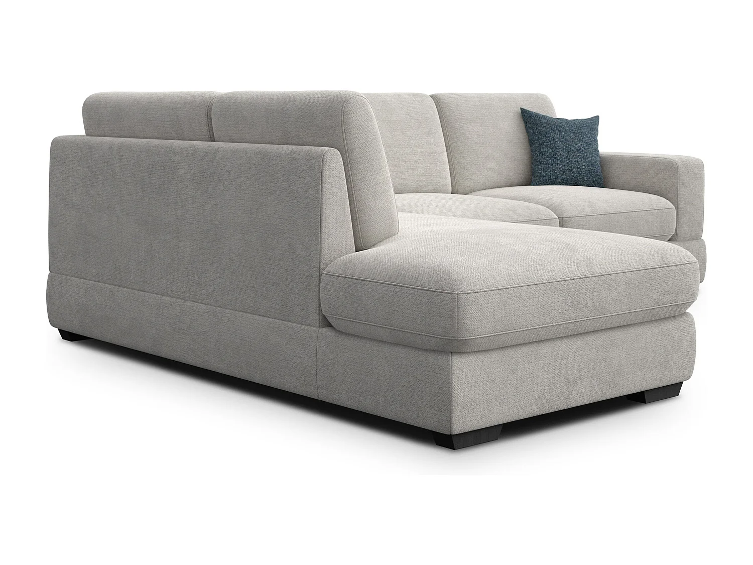 Canapé d'angle gauche 5 places OTTO, tissu crème