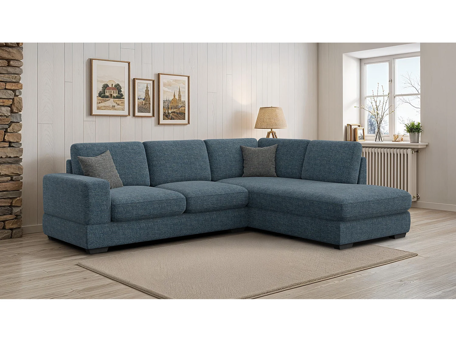 Ecksofa 5-Sitzer rechts OTTO, marineblau