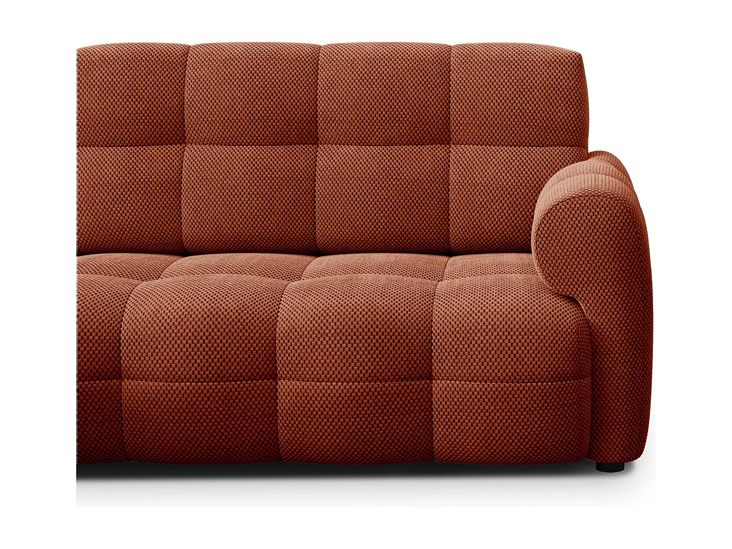 Ecksofa 3-Sitzer links MELLOW, dunkelorange