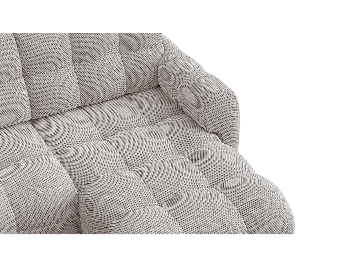 CANAPÉ D'ANGLE MELLOW 3 places, tissu beige