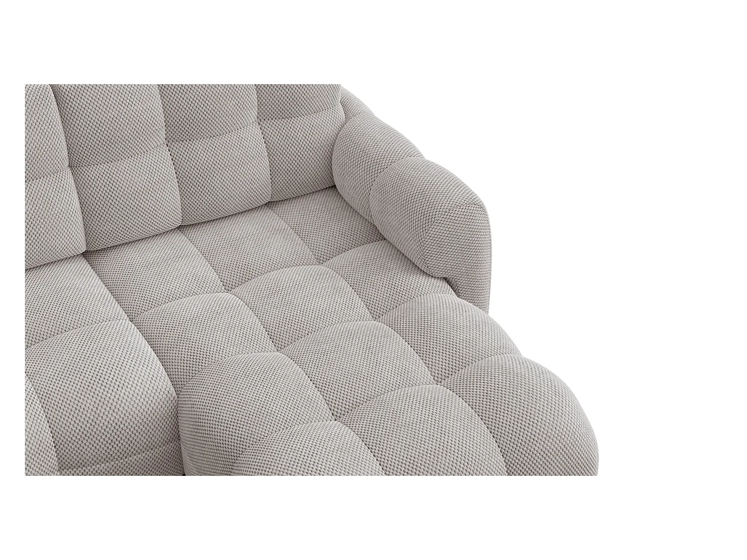CANAPÉ D'ANGLE MELLOW 3 places, tissu beige