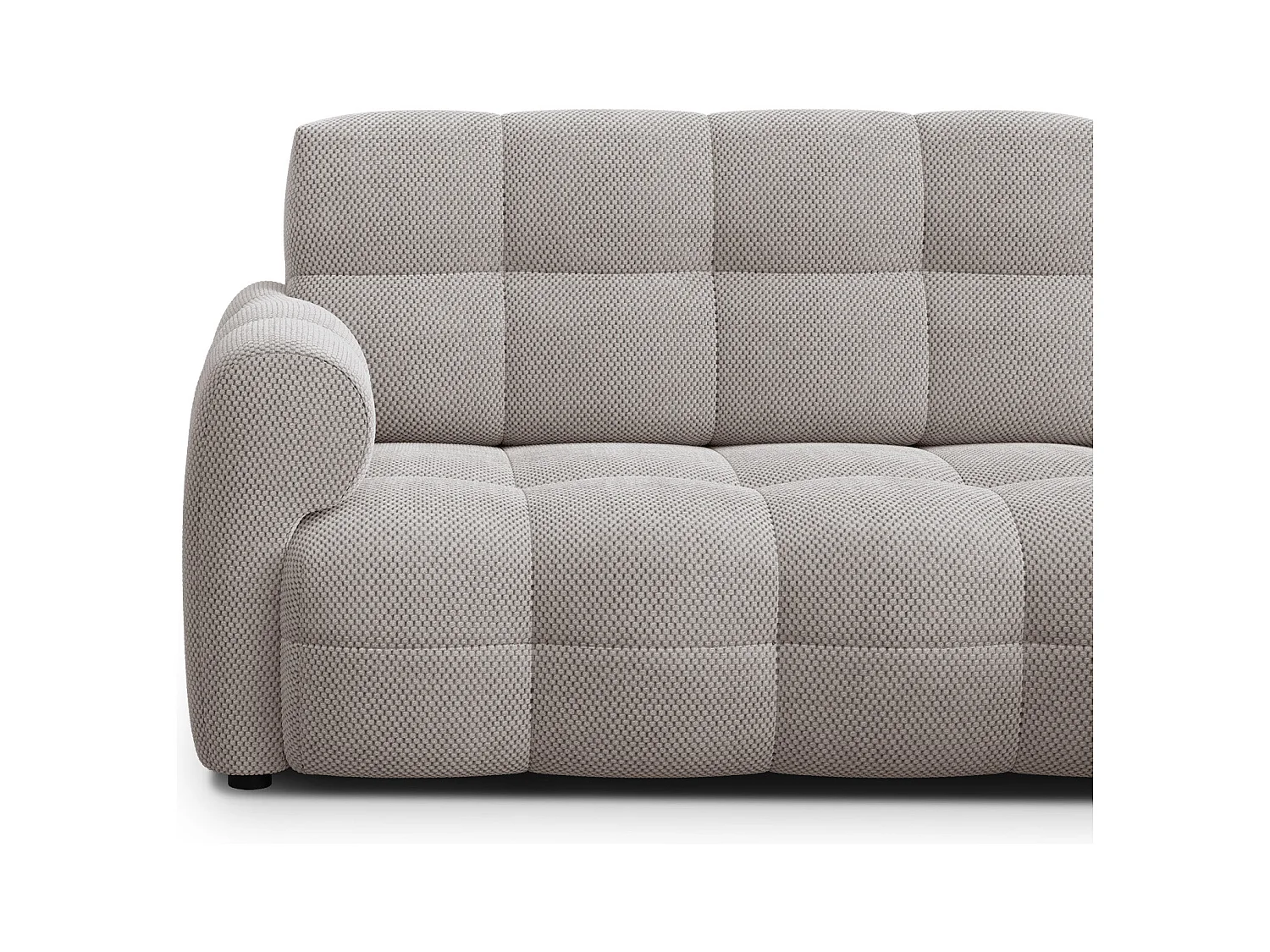 CANAPÉ D'ANGLE MELLOW 3 places, tissu beige