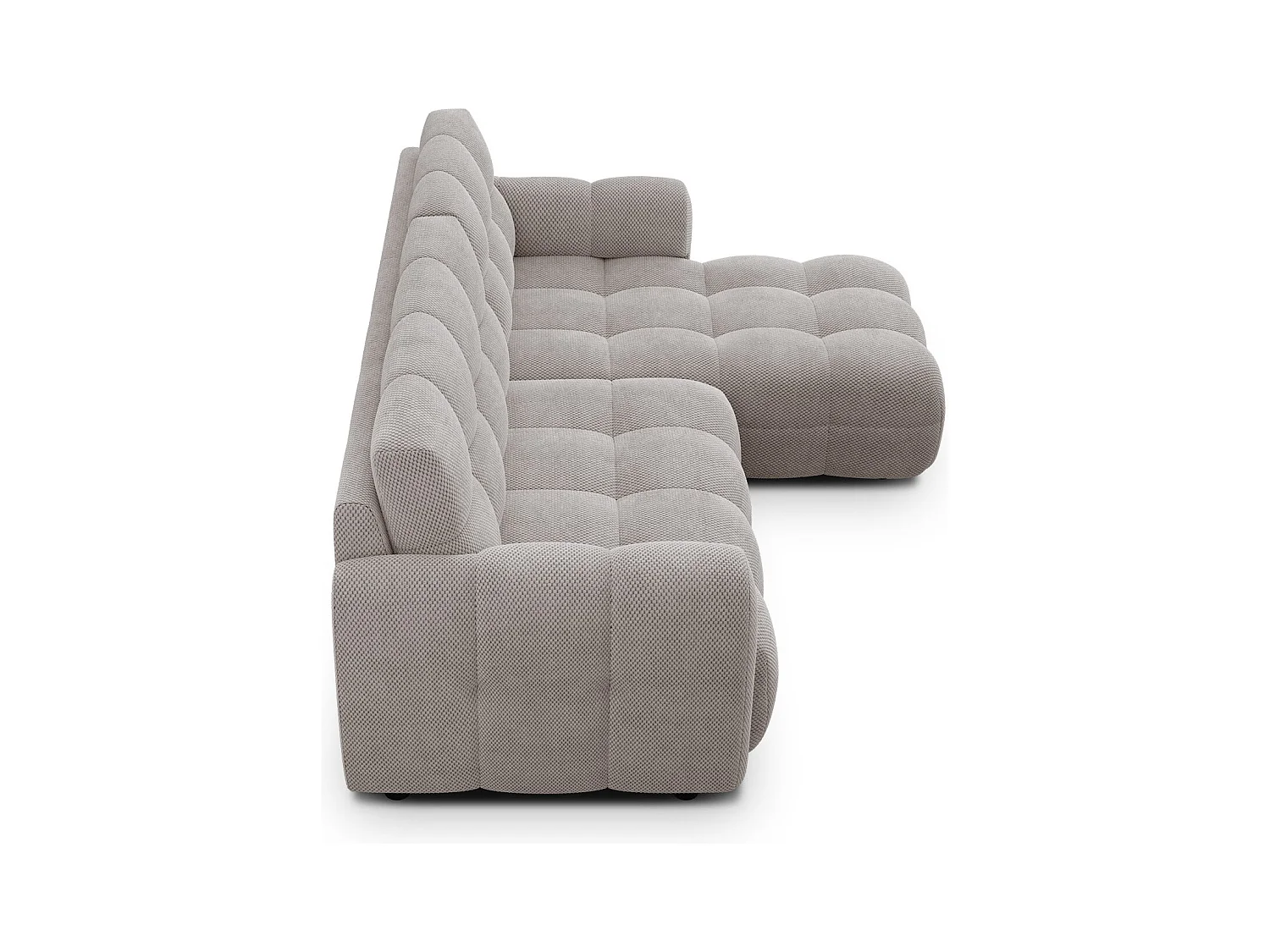 CANAPÉ D'ANGLE MELLOW 3 places, tissu beige