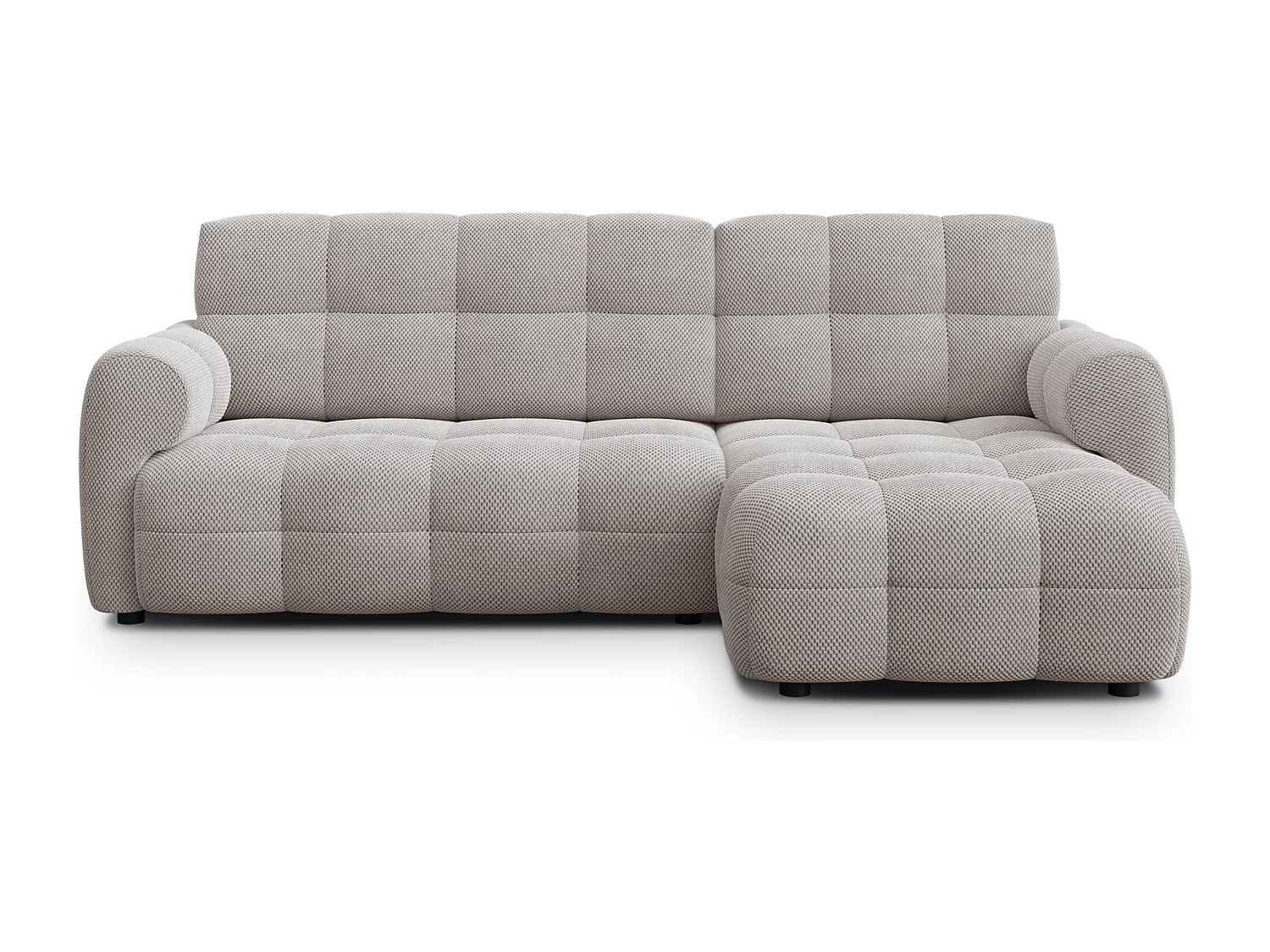 CANAPÉ D'ANGLE MELLOW 3 places, tissu beige