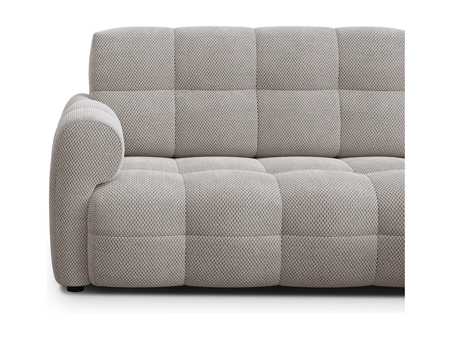 CANAPÉ D'ANGLE MELLOW 3 places, tissu beige