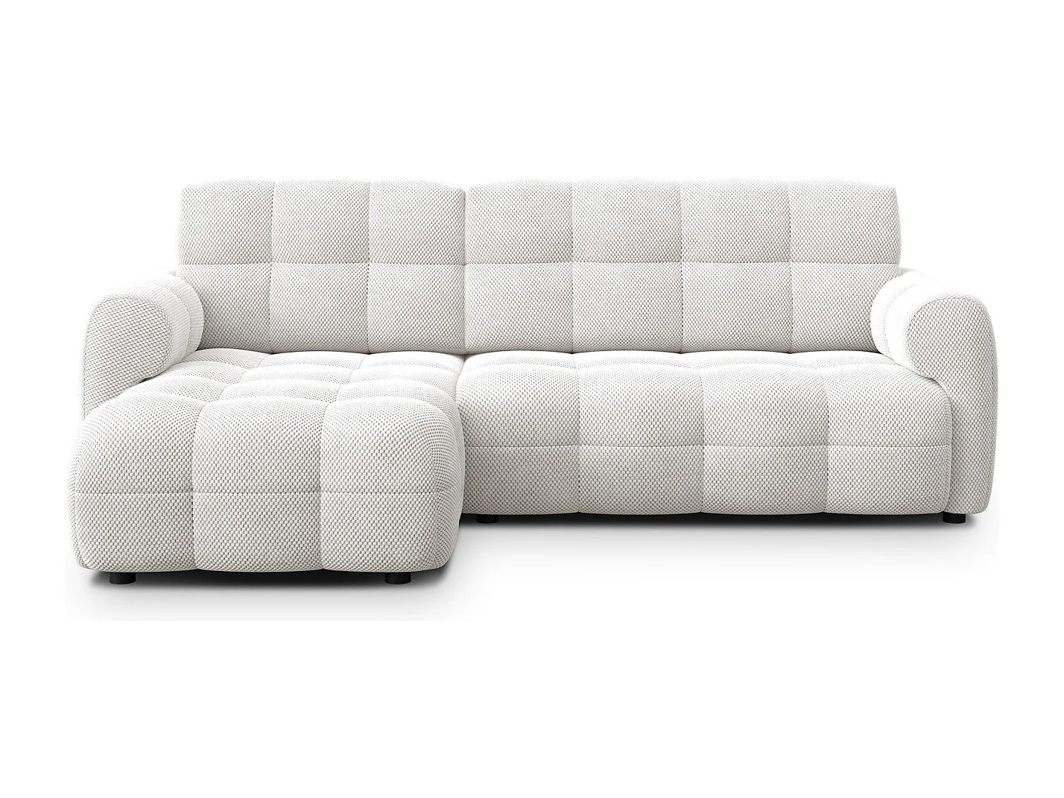 Ecksofa 3-Sitzer links MELLOW, creme