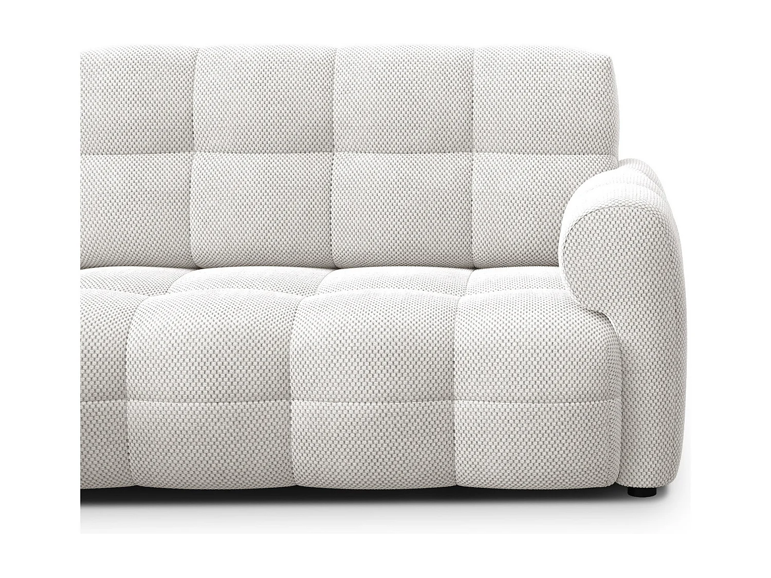 Ecksofa 3-Sitzer links MELLOW, creme