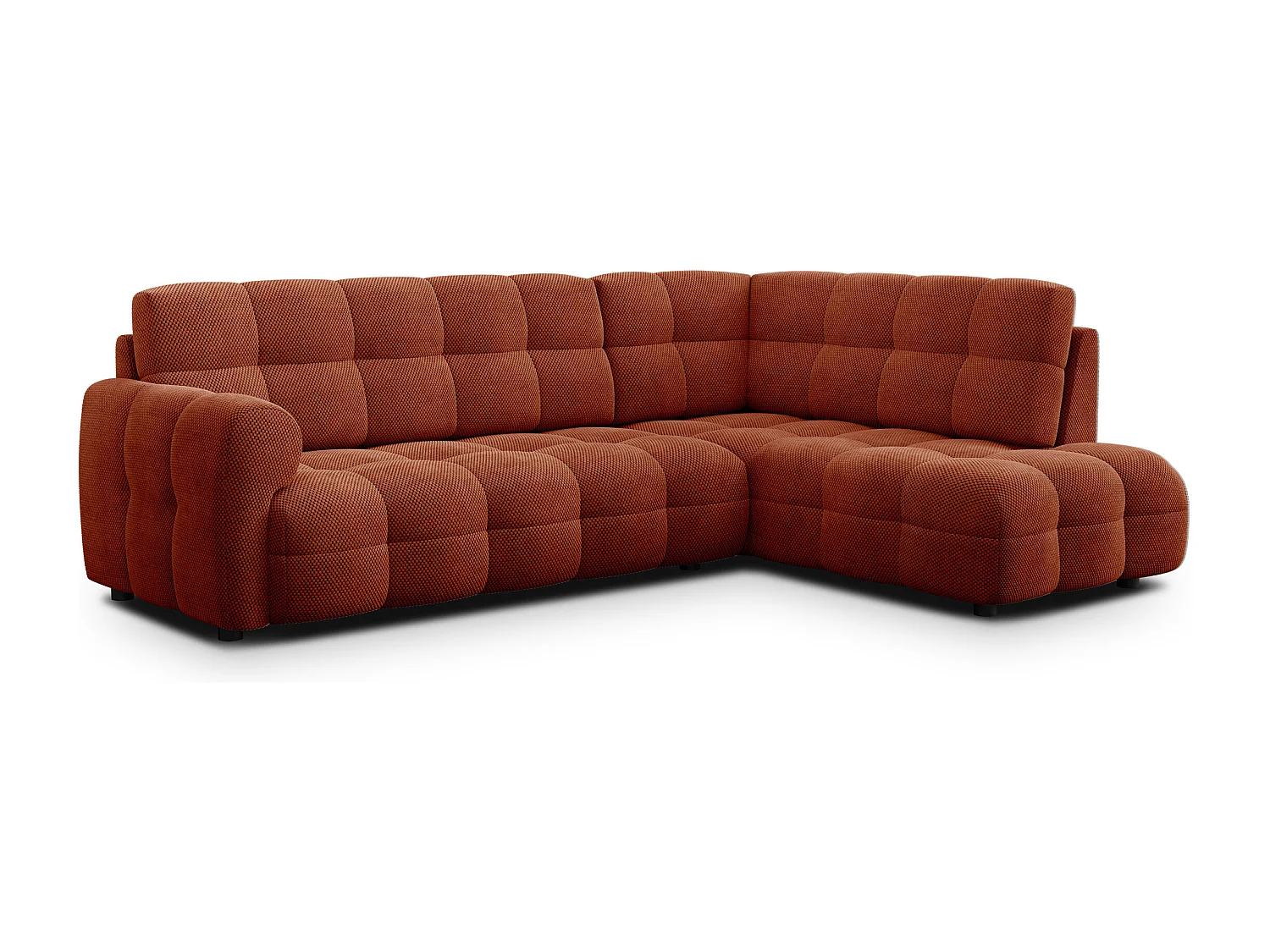 Ecksofa 5-Sitzer rechts MELLOW, dunkelorange