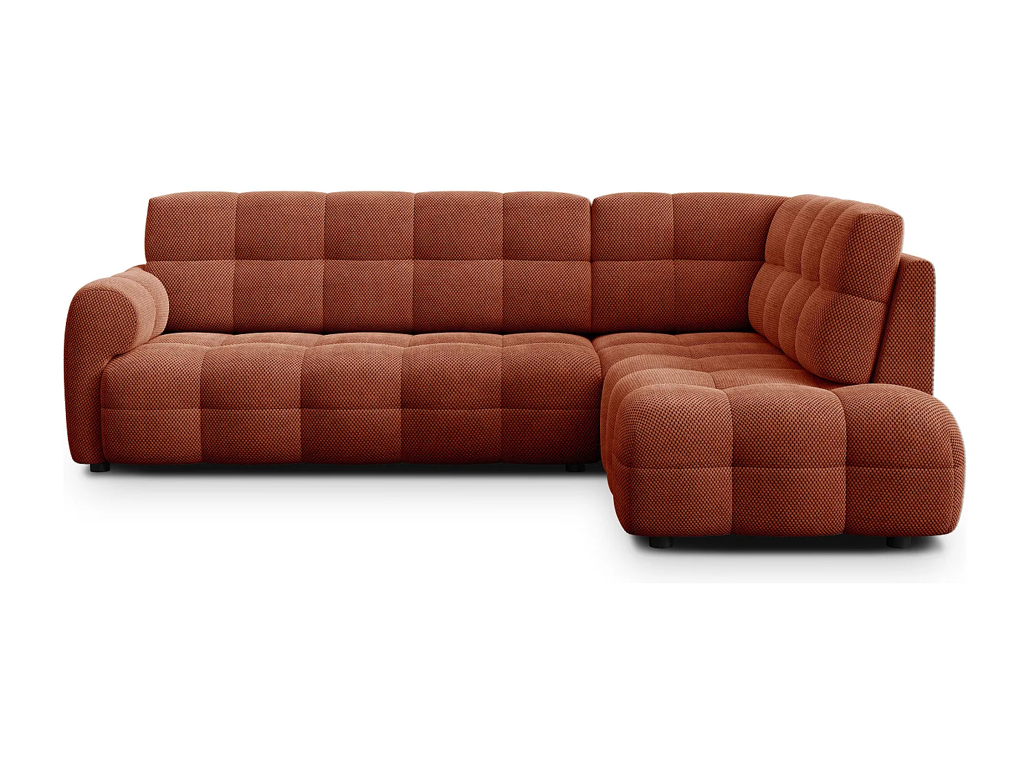 Ecksofa 5-Sitzer rechts MELLOW, dunkelorange