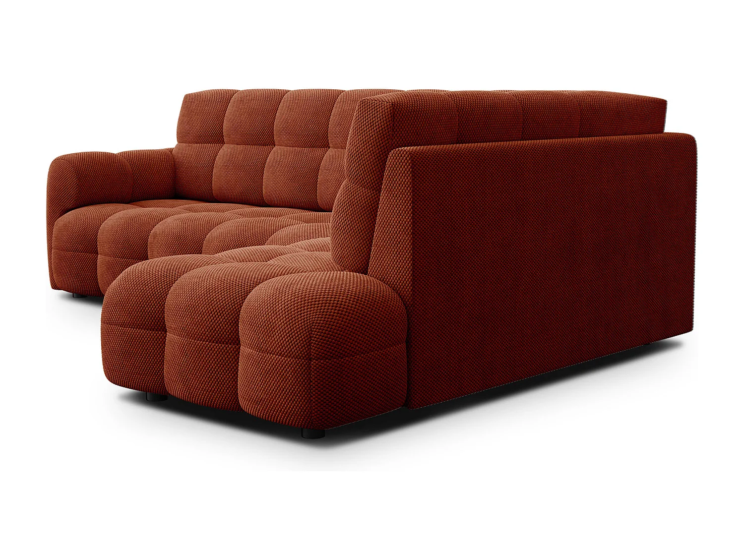 Ecksofa 5-Sitzer rechts MELLOW, dunkelorange