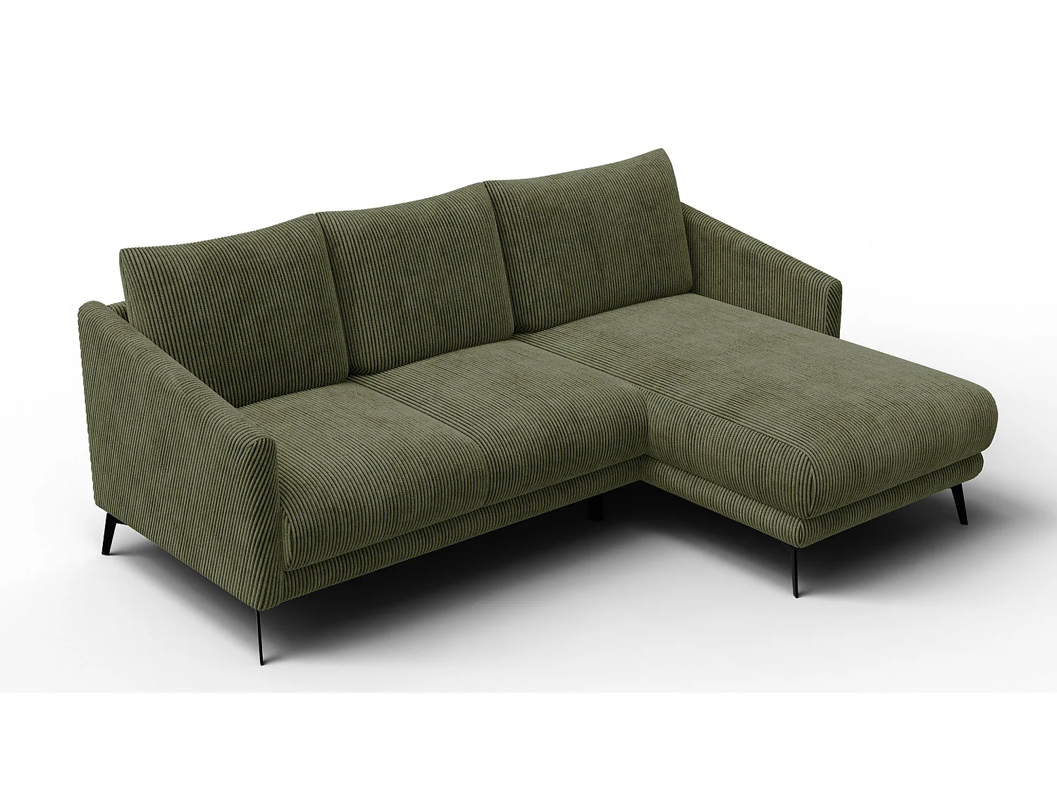 Ecksofa 3-Sitzer rechts VILT, olive