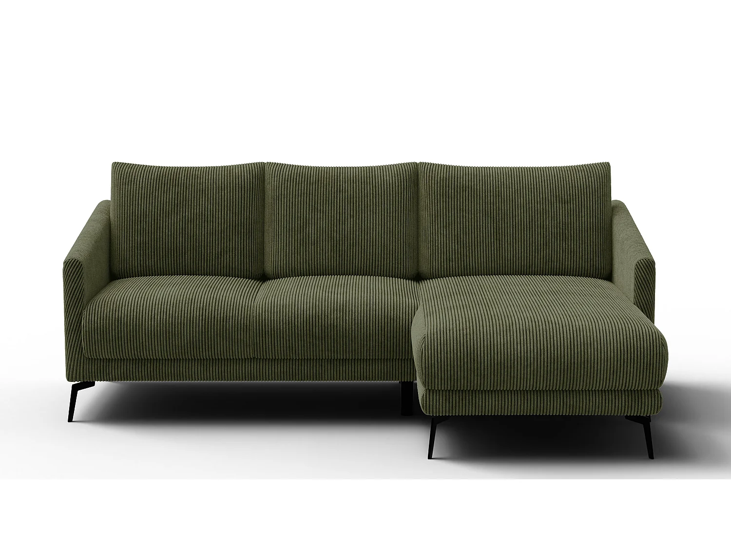 Ecksofa 3-Sitzer rechts VILT, olive