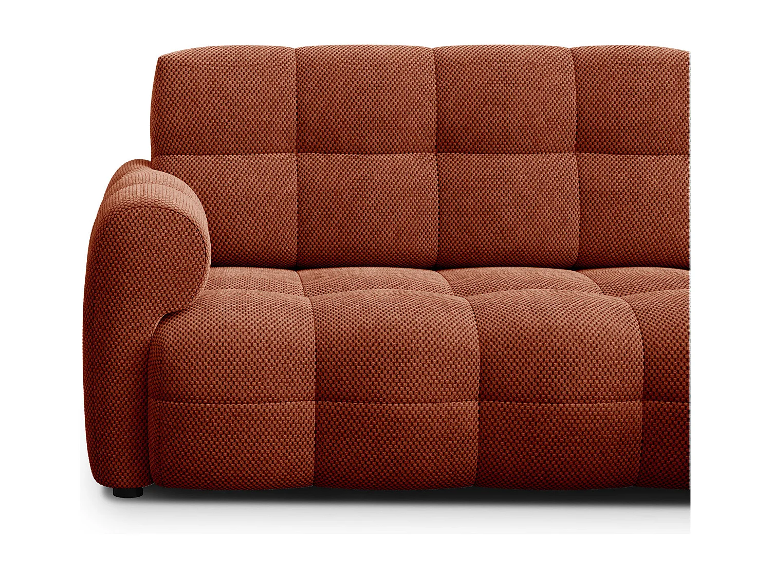 Ecksofa 3-Sitzer rechts MELLOW, dunkelorange