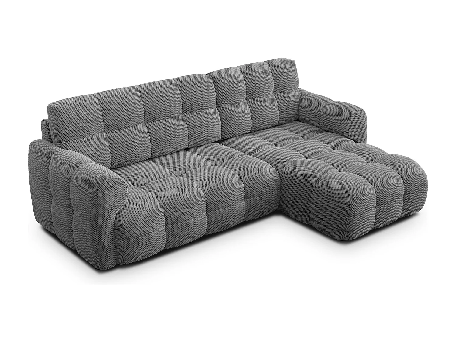 Ecksofa 3-Sitzer rechts MELLOW, grau