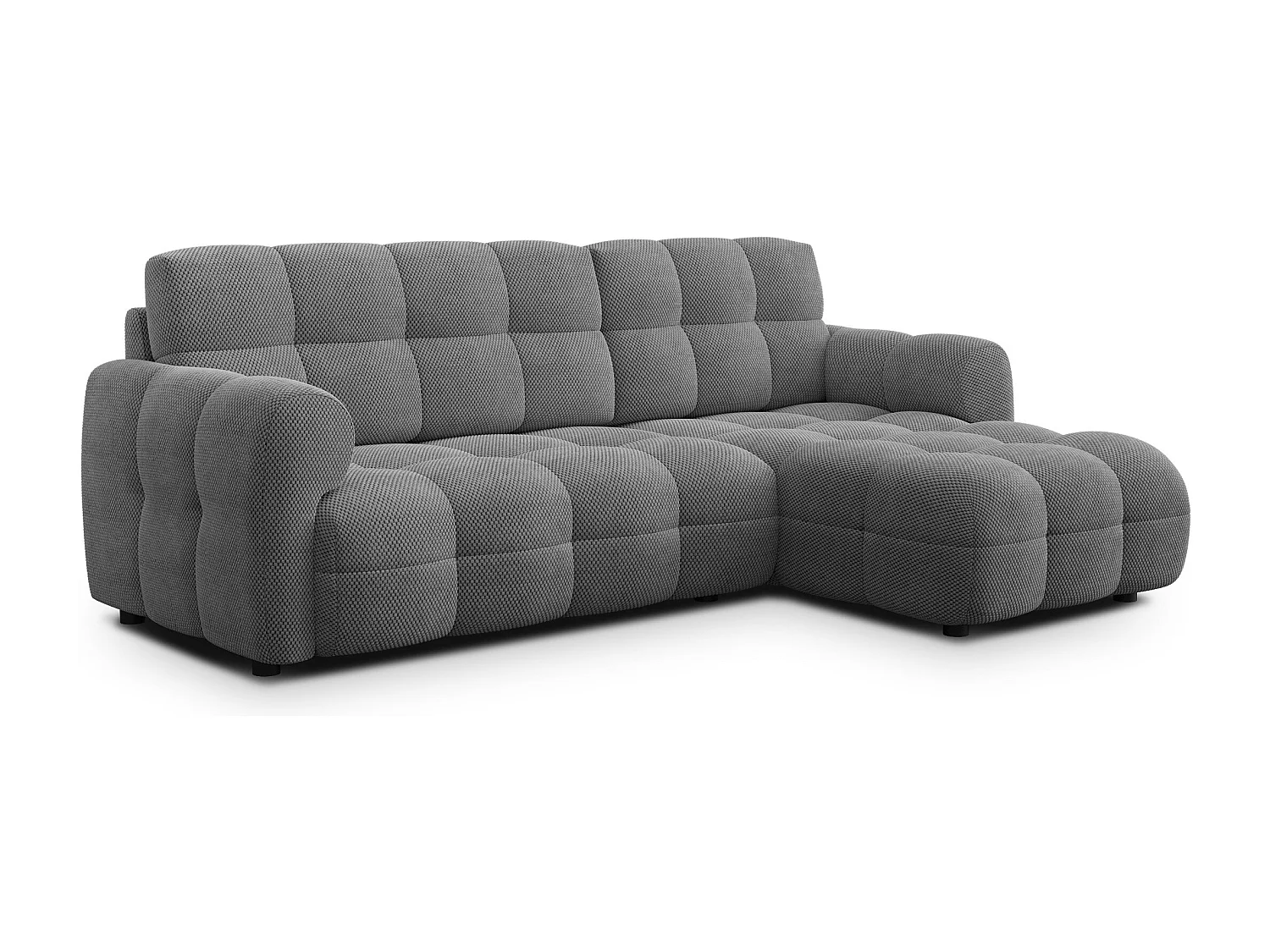 Ecksofa 3-Sitzer rechts MELLOW, grau