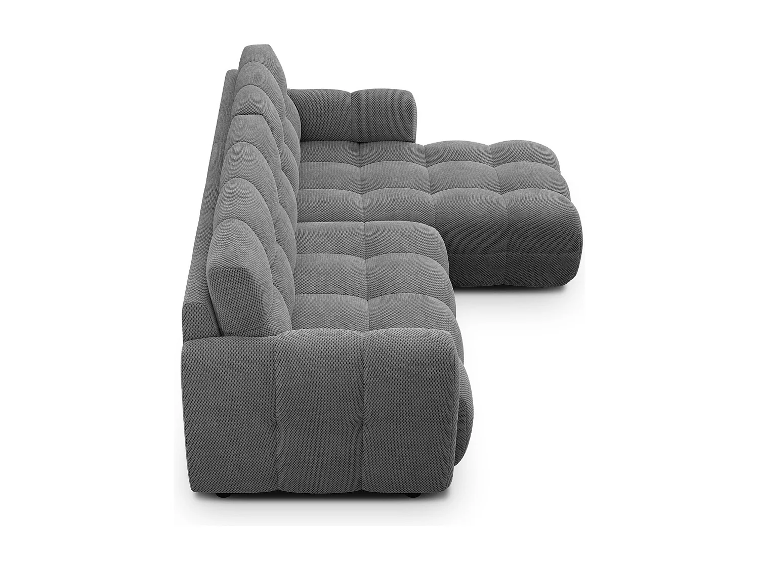 Ecksofa 3-Sitzer rechts MELLOW, grau