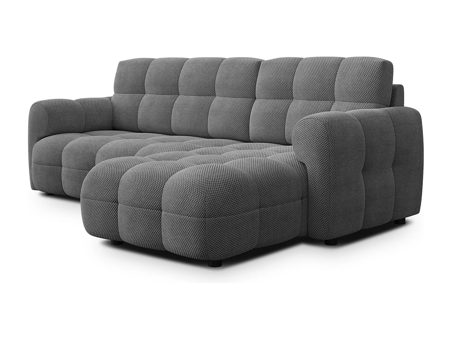 Ecksofa 3-Sitzer rechts MELLOW, grau