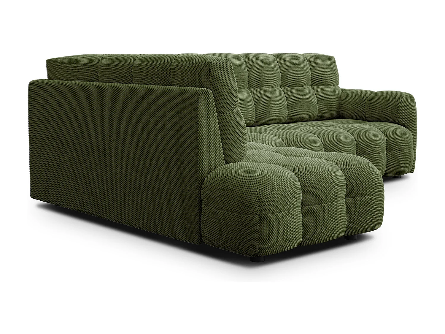 Ecksofa 5-Sitzer links MELLOW, olive
