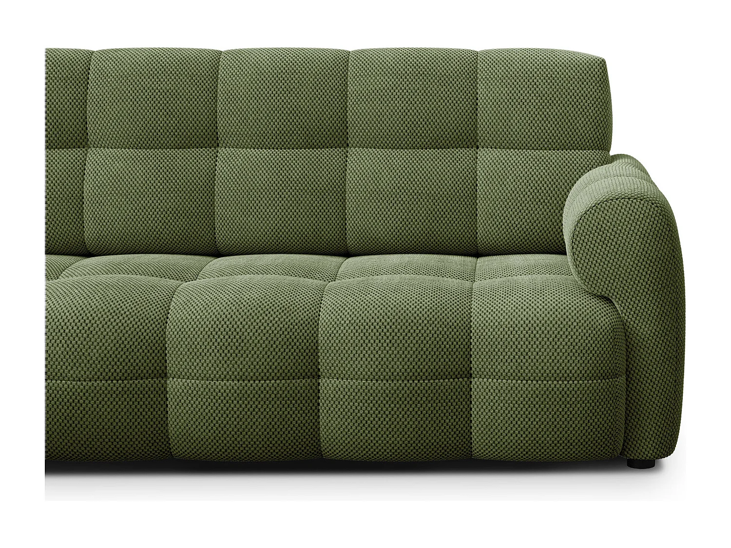 Ecksofa 5-Sitzer links MELLOW, olive