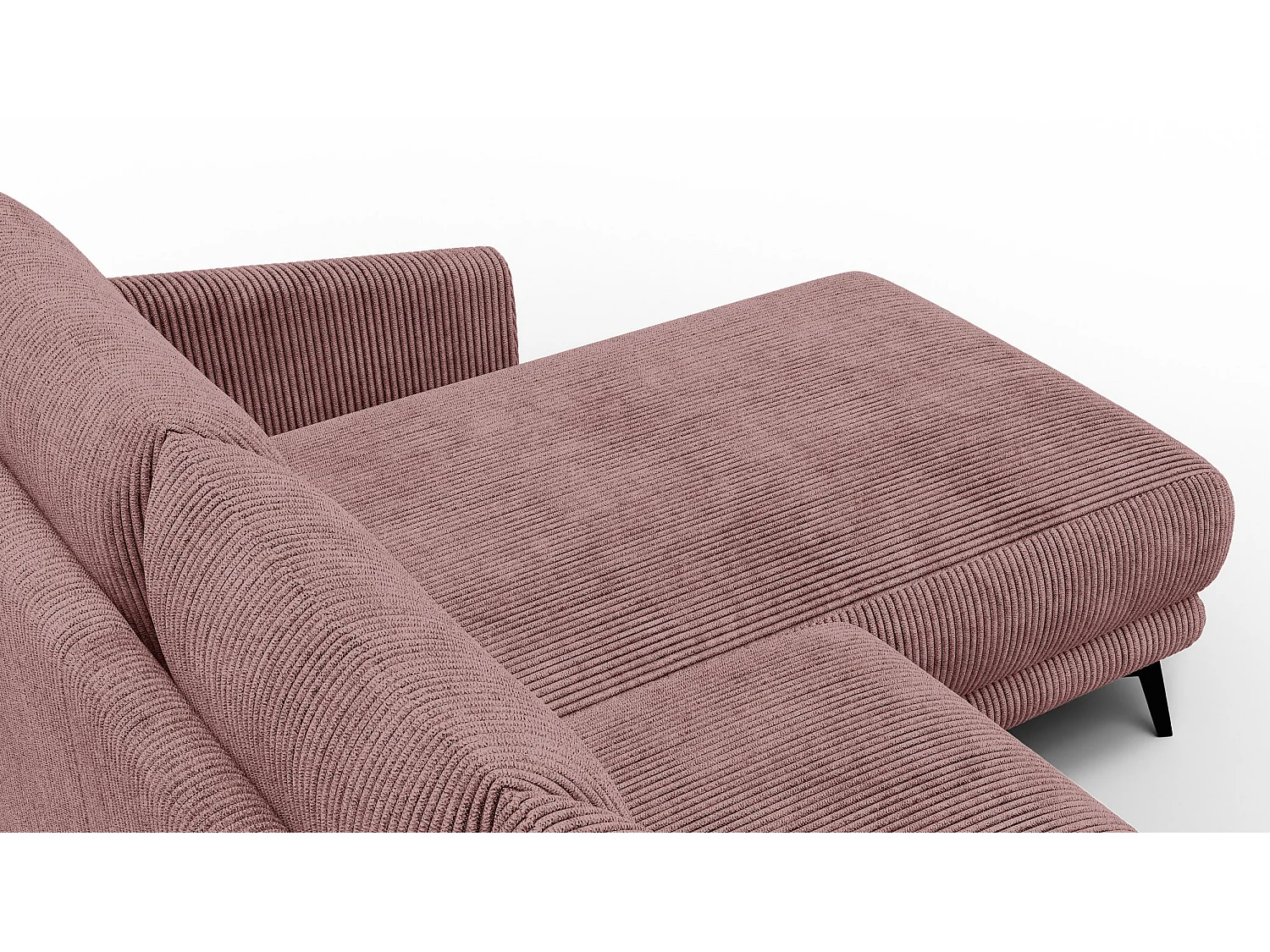 Ecksofa 3-Sitzer rechts VILT, altrosa