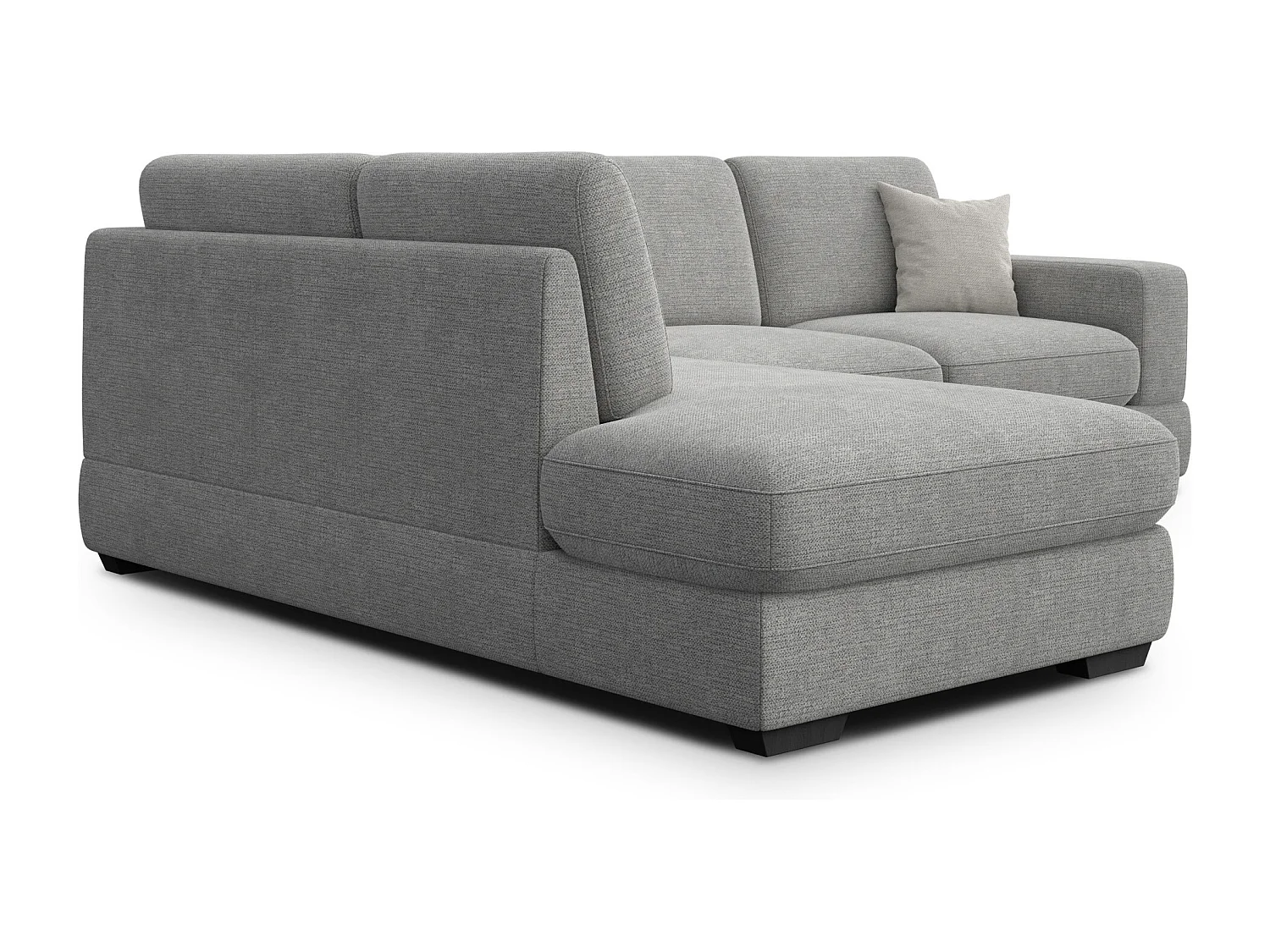 Canapé d'angle gauche 5 places OTTO, tissu gris