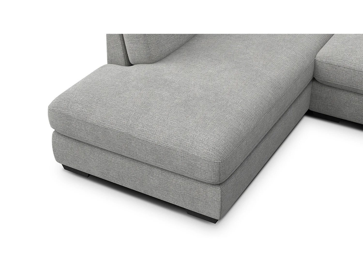 Canapé d'angle gauche 5 places OTTO, tissu gris