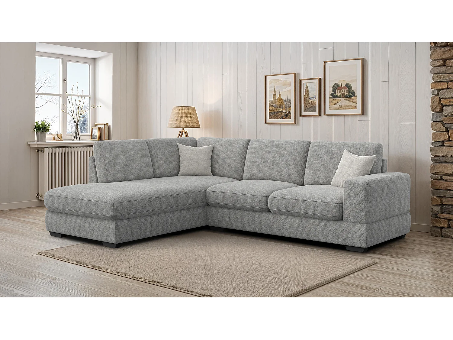 Ecksofa 5-Sitzer links OTTO, grau