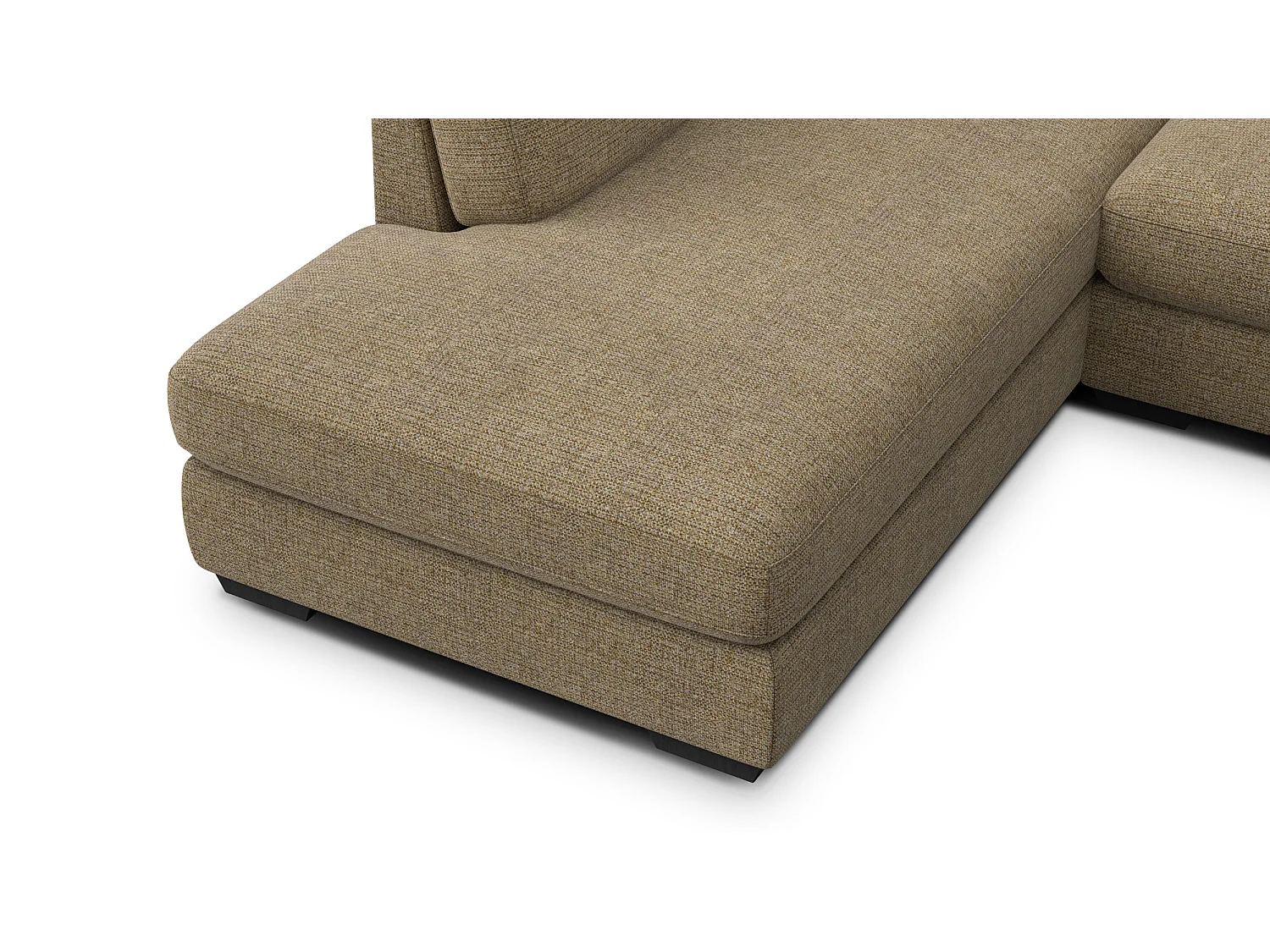 Canapé d'angle gauche 5 places OTTO, tissu taupe