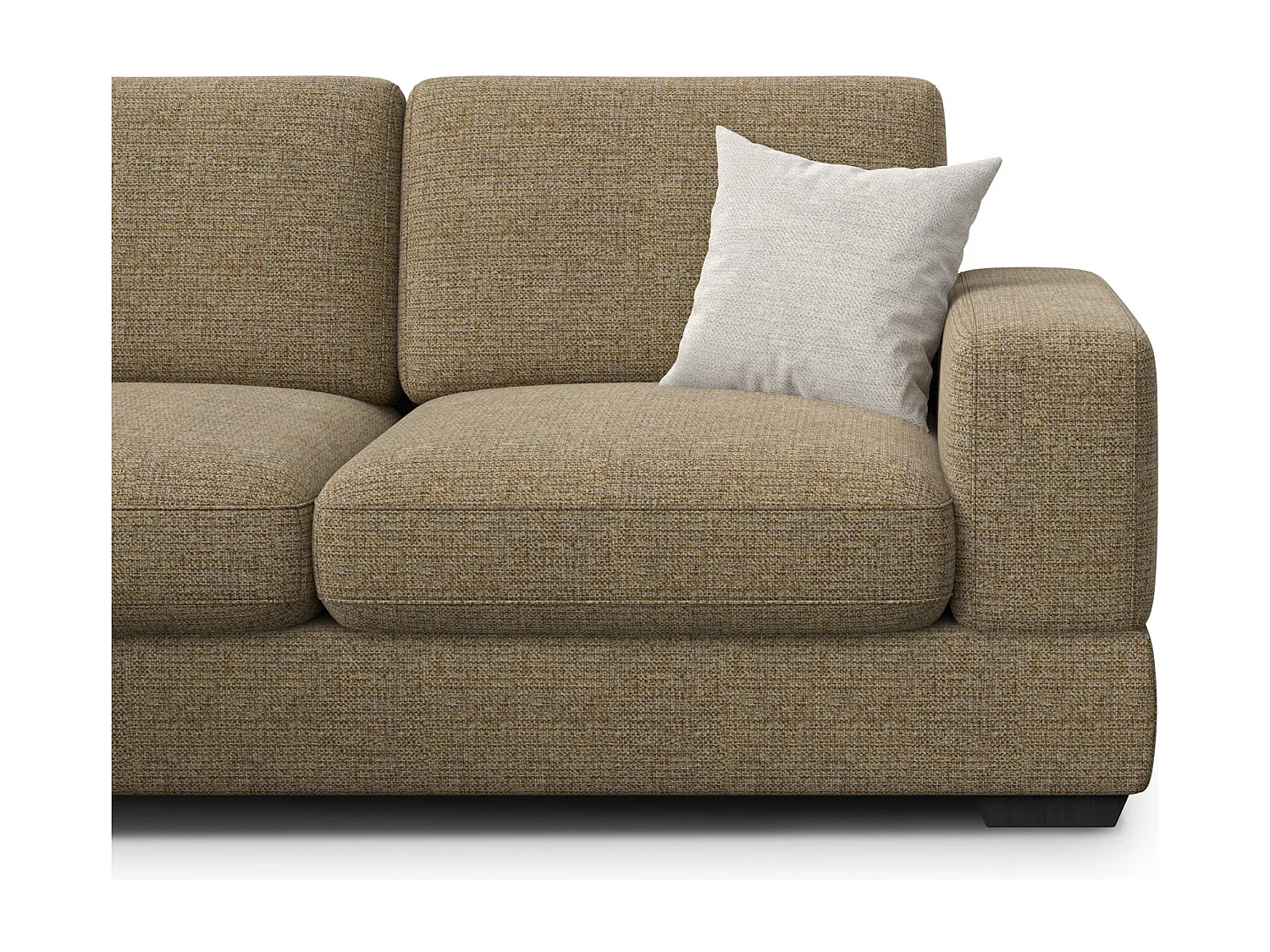 Canapé d'angle gauche 5 places OTTO, tissu taupe