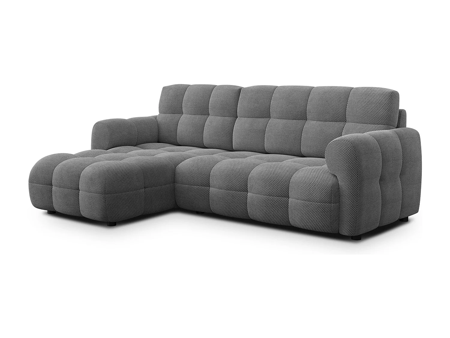 Ecksofa 3-Sitzer links MELLOW, grau
