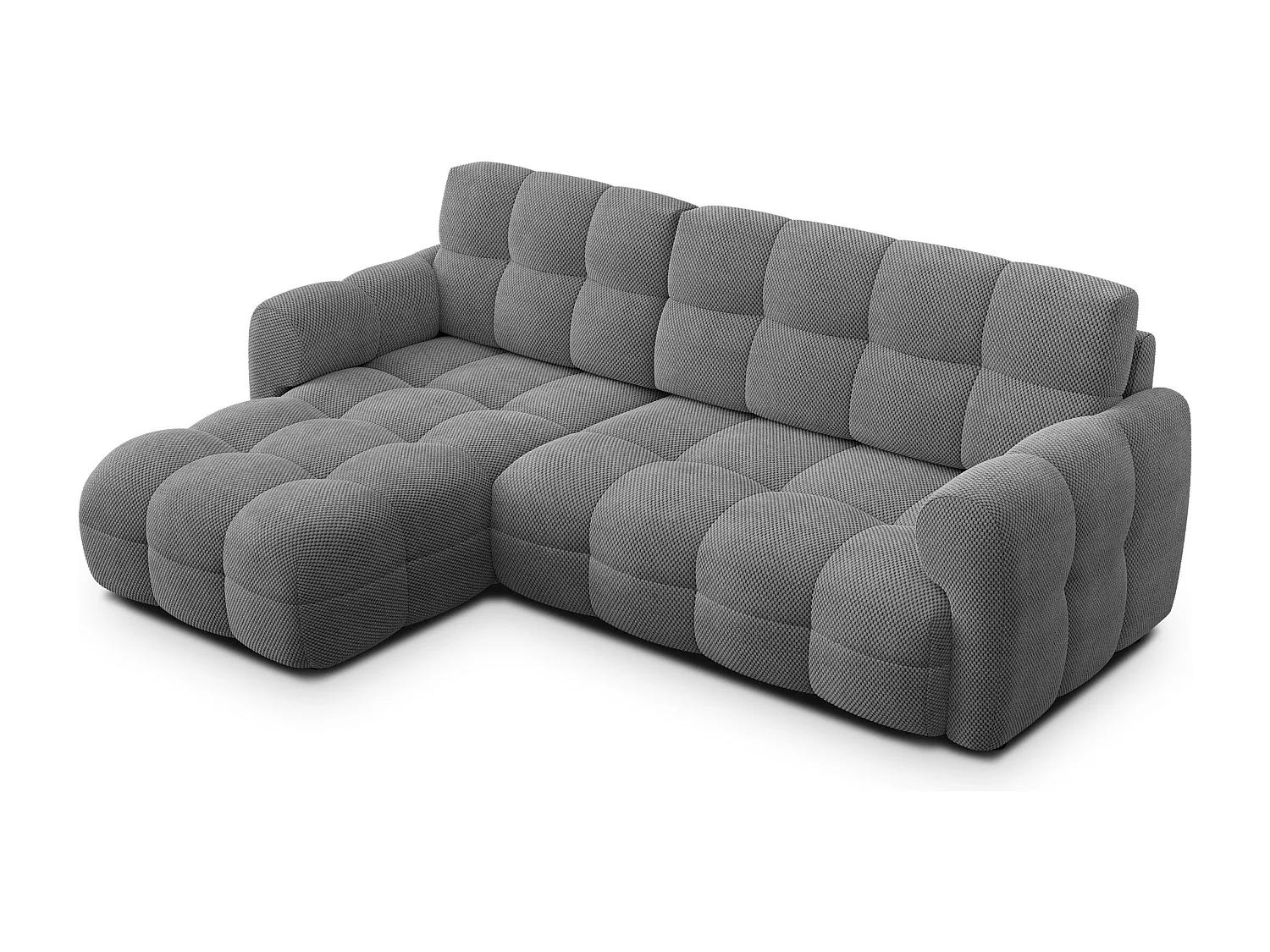 Ecksofa 3-Sitzer links MELLOW, grau