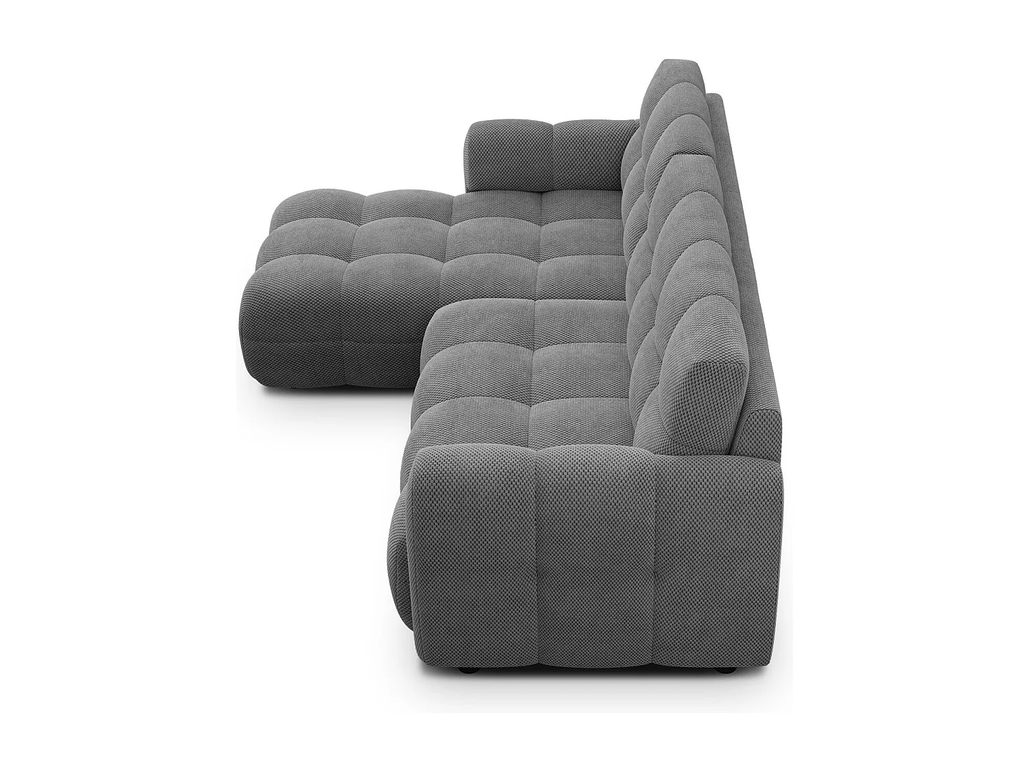 Ecksofa 3-Sitzer links MELLOW, grau