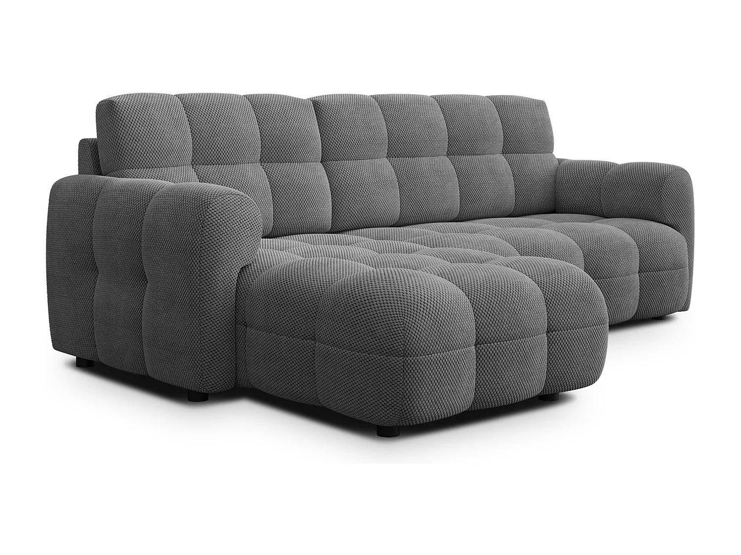 Ecksofa 3-Sitzer links MELLOW, grau