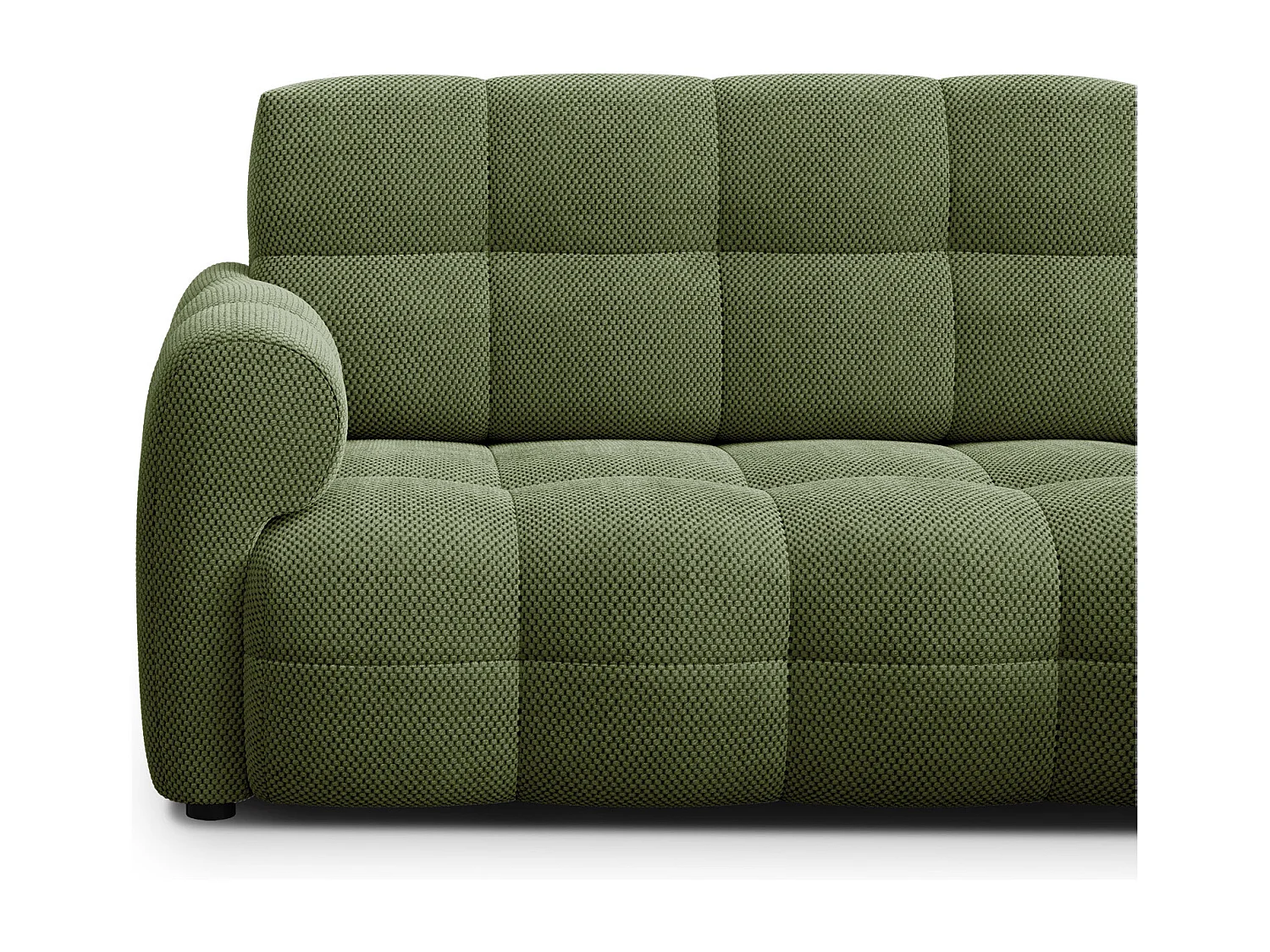 CANAPÉ D'ANGLE MELLOW 3 places, tissu vert