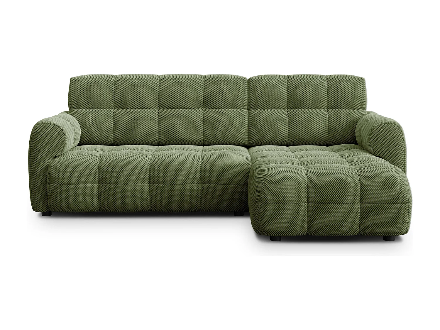 Ecksofa 3-Sitzer rechts MELLOW, olive