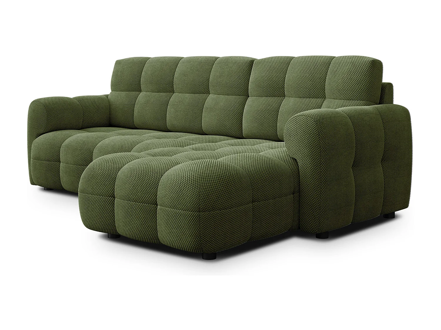 Ecksofa 3-Sitzer rechts MELLOW, olive