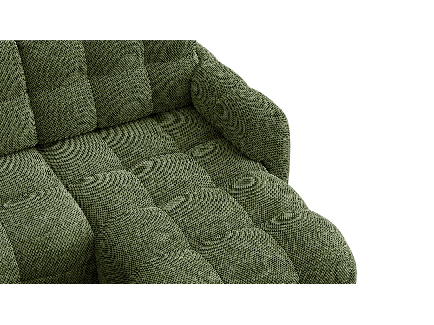 Ecksofa 3-Sitzer rechts MELLOW, olive