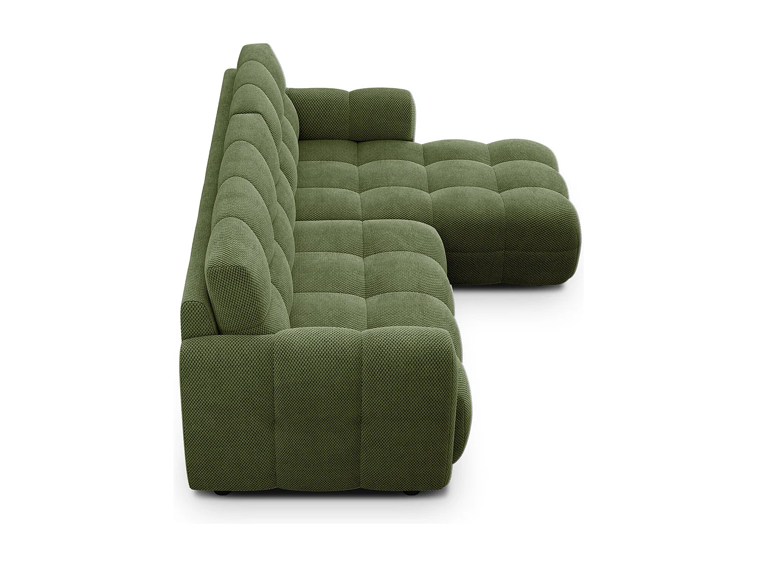 Ecksofa 3-Sitzer rechts MELLOW, olive