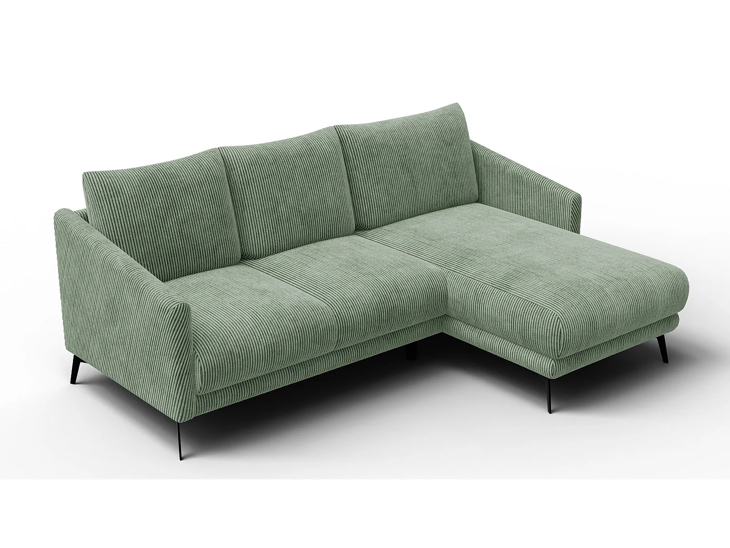 Ecksofa 3-Sitzer rechts VILT, mint