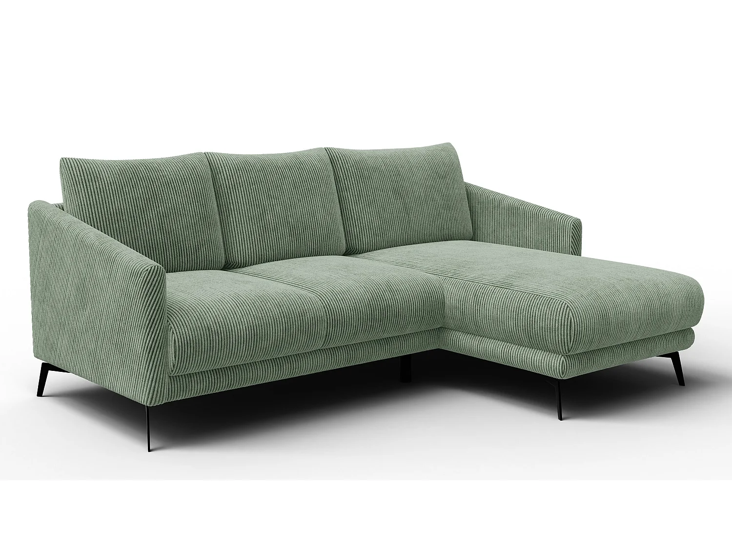 Ecksofa 3-Sitzer rechts VILT, mint