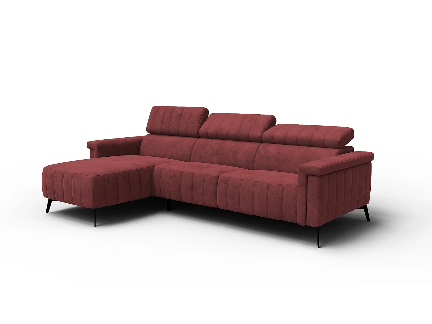 Ecksofa 4-Sitzer NORDEL, bordeaux