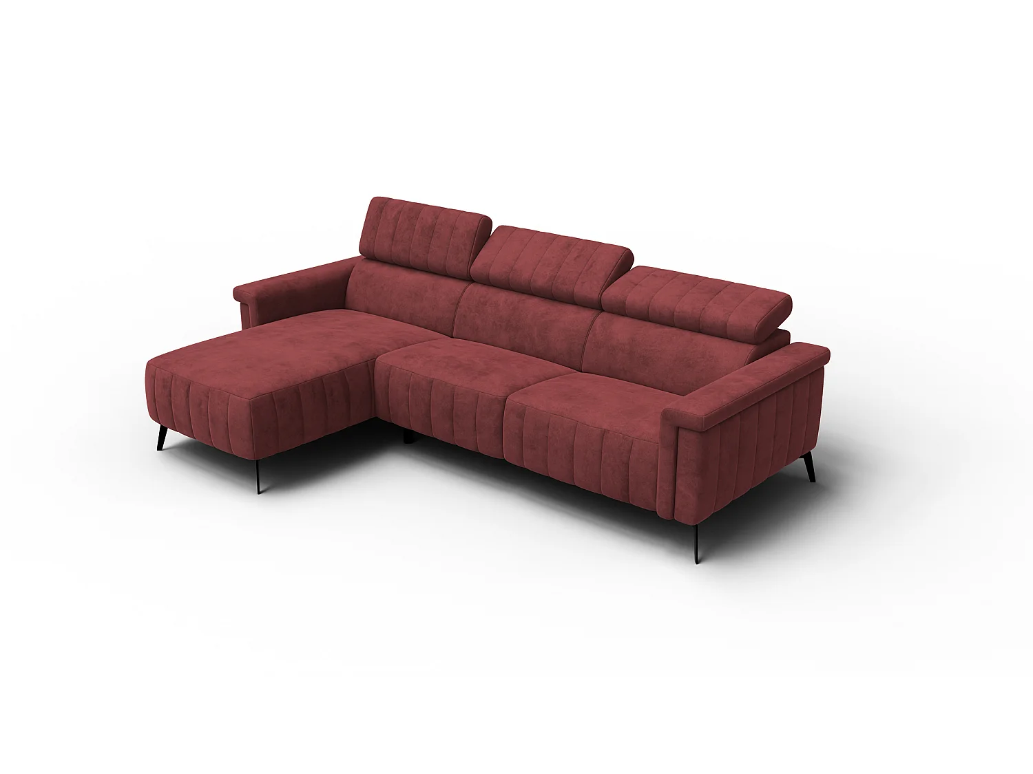 Ecksofa 4-Sitzer NORDEL, bordeaux