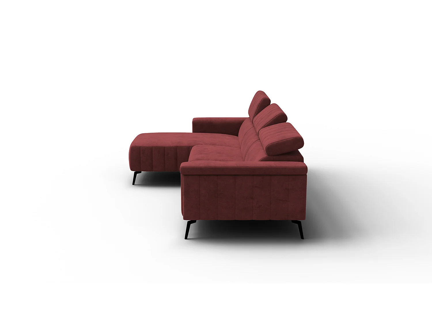 Ecksofa 4-Sitzer NORDEL, bordeaux