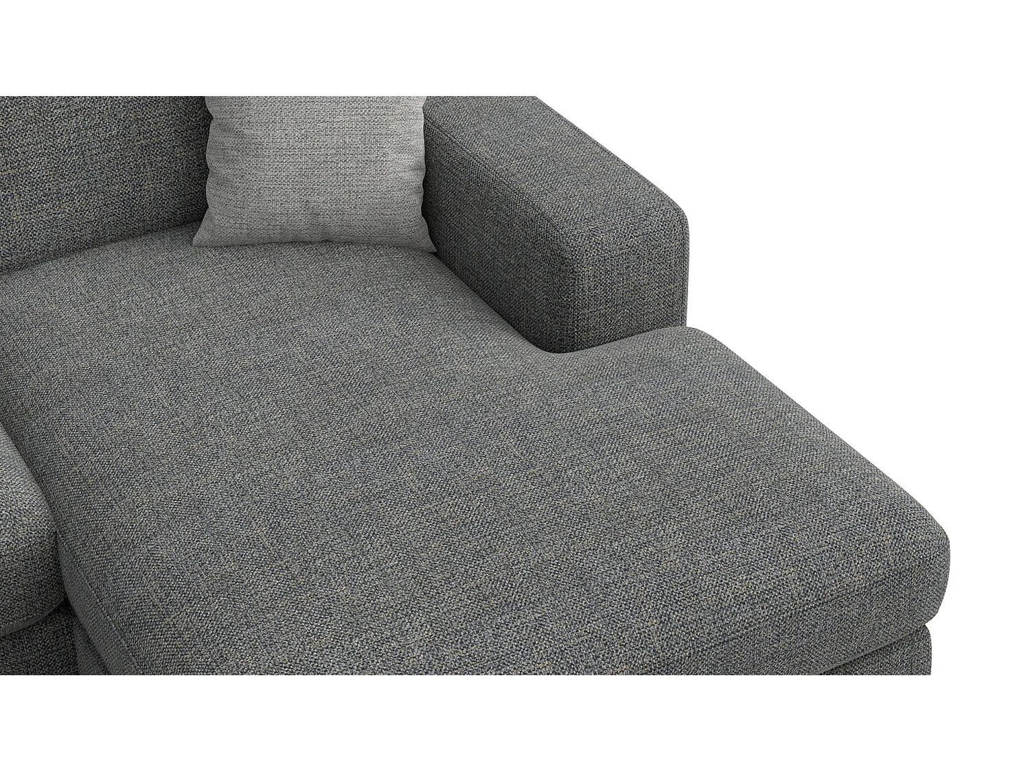 Canapé d'angle droit 4 places OTTO, tissu anthracite