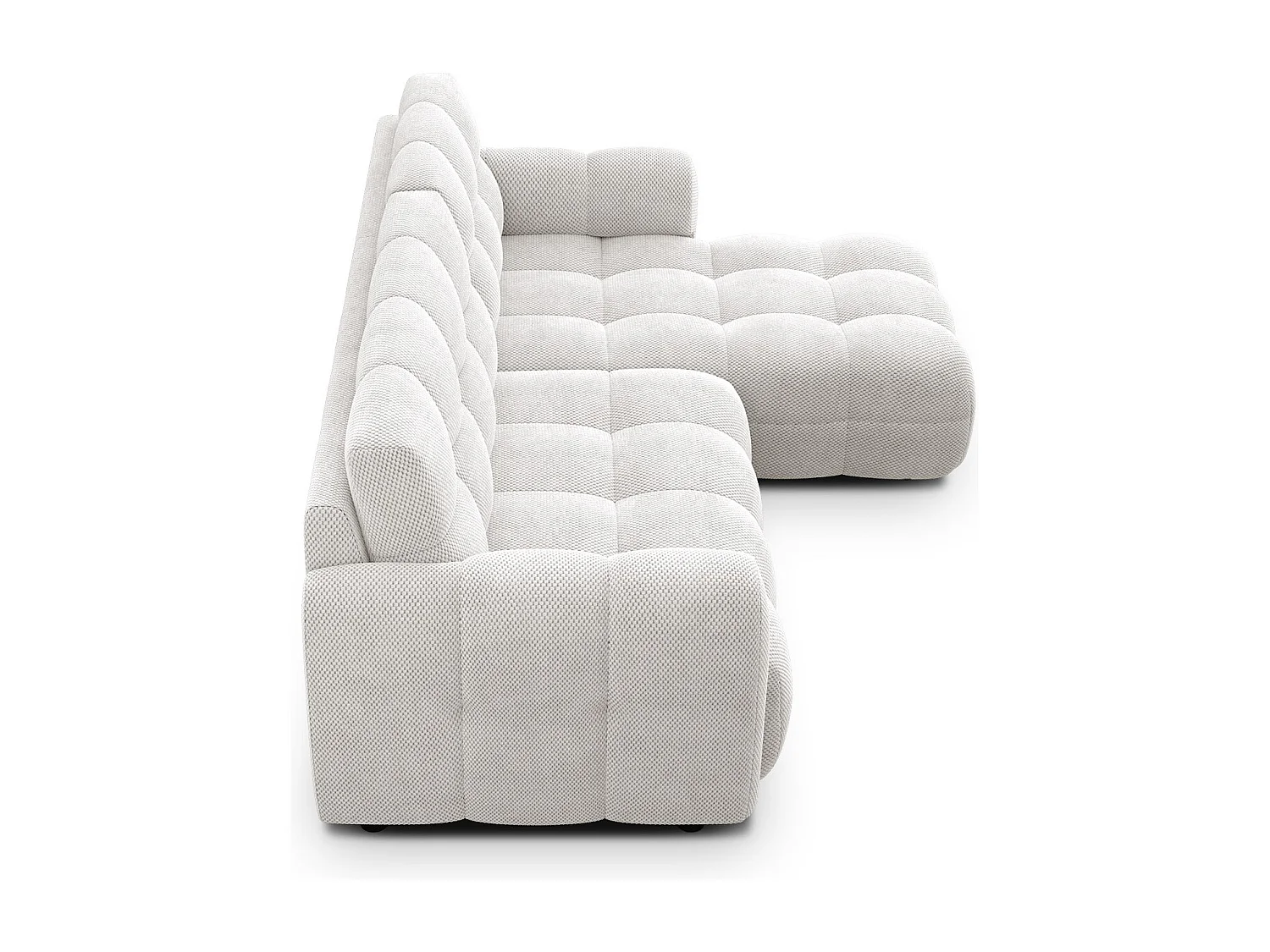 Ecksofa 3-Sitzer rechts MELLOW, creme