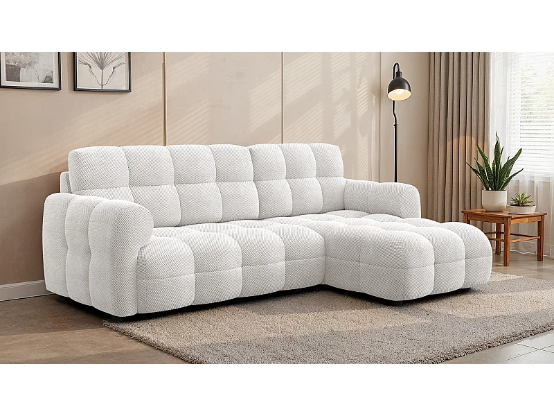 Ecksofa 3-Sitzer rechts MELLOW, creme
